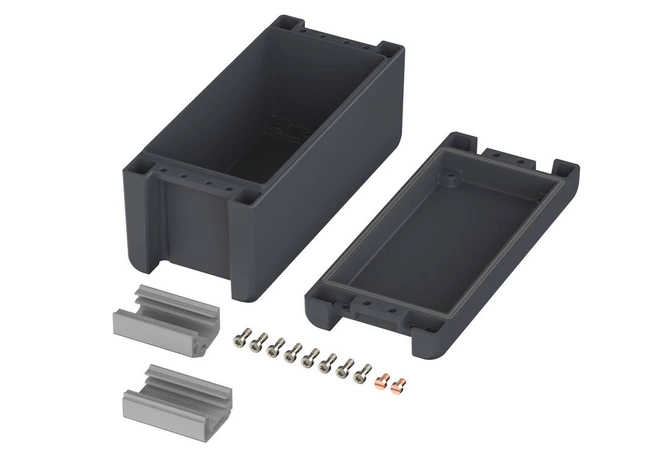 Bopla BA 180809-7024 (00114134) - Enclosure with smooth lid, hinged (199 x 86 x 90 mm)