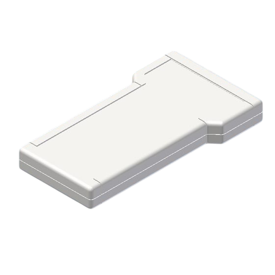 Teko - TBT series (TBT-1BK.7) - white handheld enclosure with battery compartment(210 x 116 x 25 mm)