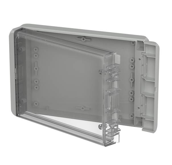 Bopla B 181304 PC-V0-G 7035 (96024245) - universal enclosure with crystal-clear lid (191 x 125 x 40 mm)