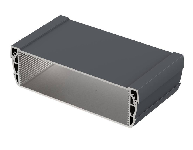 Bopla ASPH 1850-0100 7024 (94242100) - asymetryczny profil aluminiowy półotwarty (187 x 54,6 x 100 mm)