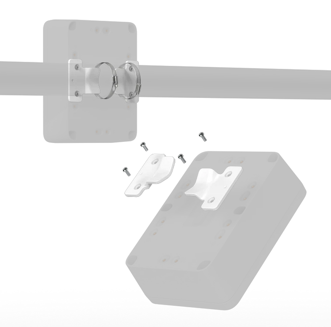 RAKwireless Pole Mount Horizontal (Mark B) White - mount