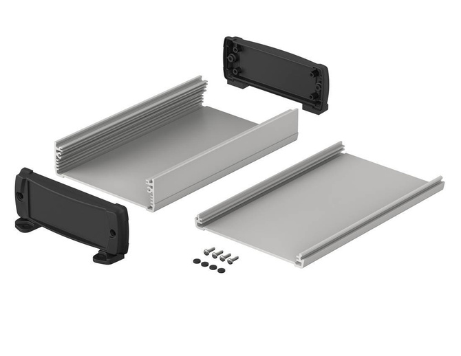 BOPLA ELPH 1240-0200 DW (83246200.S7) - aluminium profile horizontally-divided with wall brackets (120 x 42 x 200 mm)