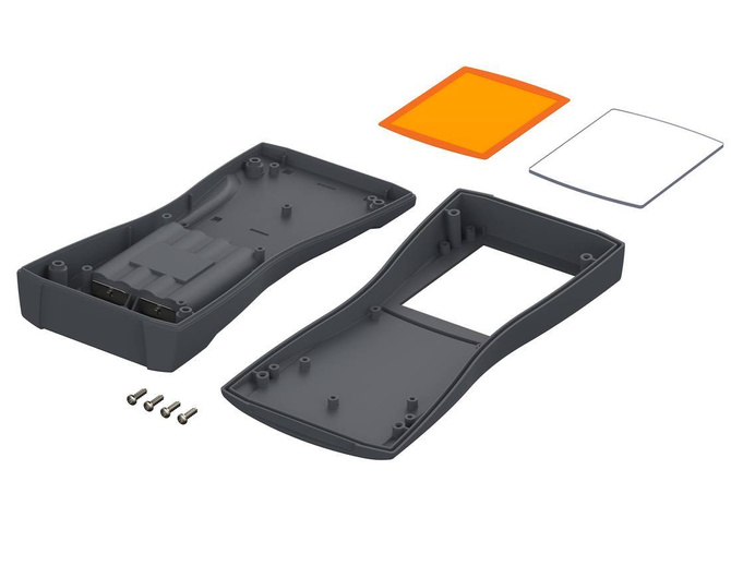 BOPLA BS 801 DIS-7024 (82801224) - ABS enclosure with display screen and battery compartment (209.3 x 98 x 34.8 mm)