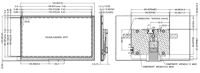 Powertip PH102600T013-ZBC - wyświetlacz HDMI
