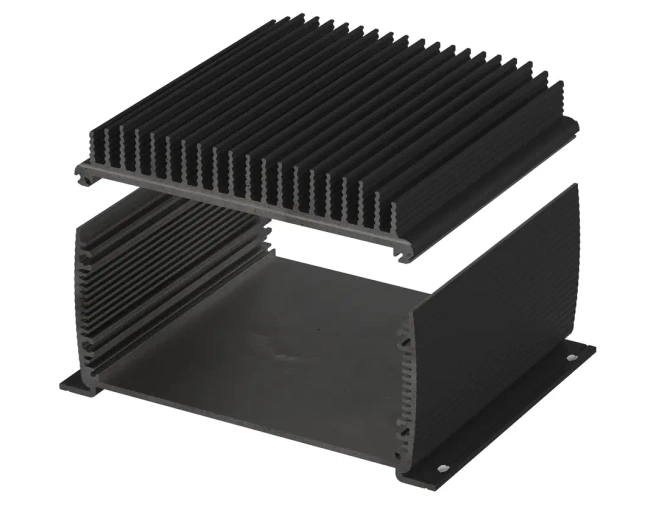 BOPLA ABPH 1680-0150 KWL (84468150) - aluminium profile, horizontally-divided with wall brackets and radiator (169 x 82 x 150 mm)
