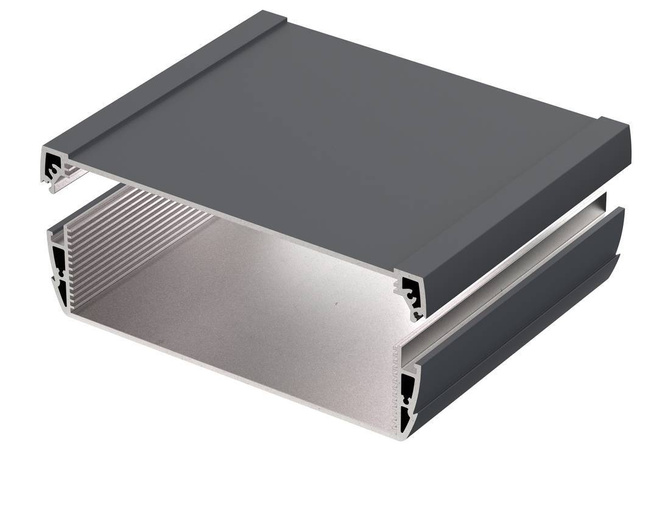 Bopla ASPH 1850-0200 7024 (94242200) - asymetryczny profil aluminiowy półotwarty (187 x 54,6 x 200 mm)