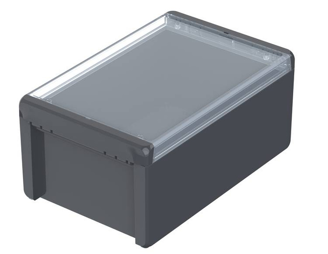 Bopla B 261712 PC-V0-G 7024 (96026364) - universal enclosure with crystal-clear lid (271 x 170 x 120 mm)