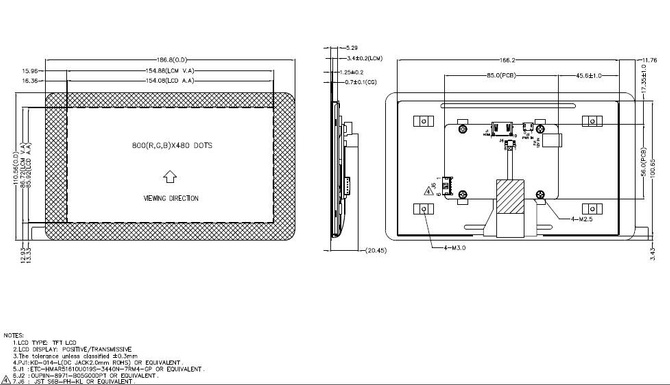 Powertip PH800480T013-IHC08 - HDMI display