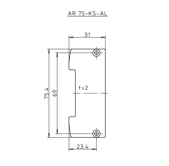 Bopla AR 75-KS-AL (87304100) - aluminiowe covery boczne do profili podstawowych typu ARP (G) 75/31-….