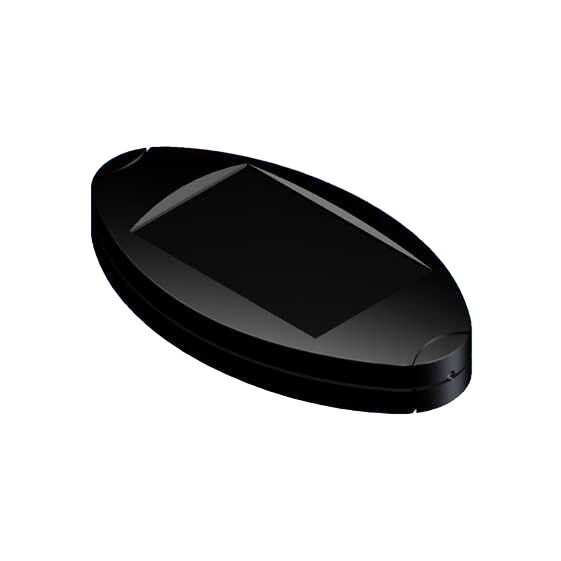 Teko - OVO-1 series (OVO-1IR.9) - enclosure for remote controller in black with opening for LED (124,2 x 66,3 x 23 mm)