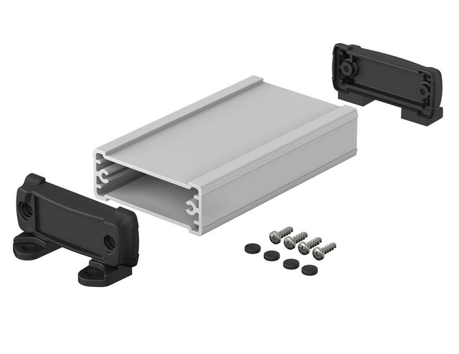 BOPLA ELP 620-0100 DW (83062100.S7) - profil aluminiowy zamknięty z pokrywą do montażu naściennego (57,5 x 22 x 100 mm)