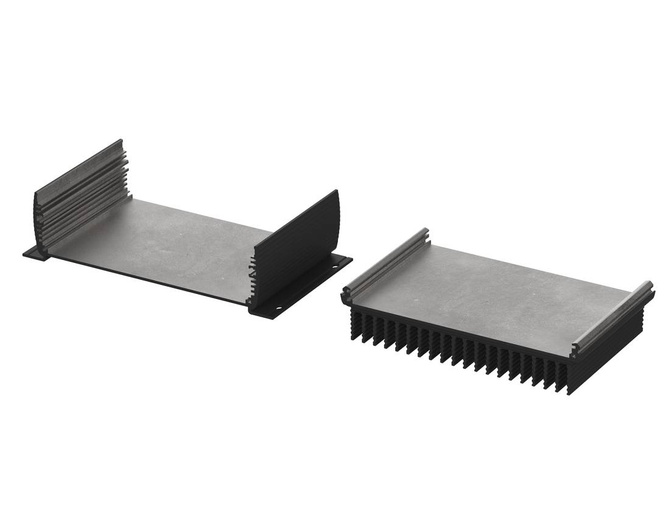 BOPLA ABPH 1600-0100 KWL (84416100) - aluminium profile, horizontally-divided with wall brackets and radiator (169 x 52 x 100 mm)