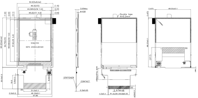 Powertip PH240320T068-LAA06 - TFT display