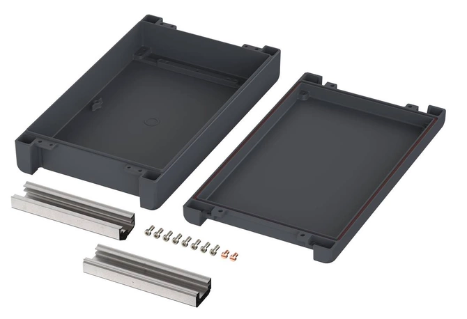 Bopla BA 281706 F SIL-7024 (00126324.SIL) - aluminum enclosure with a recess in the cover and silicone lid seal (299 x 173 x 60 mm)