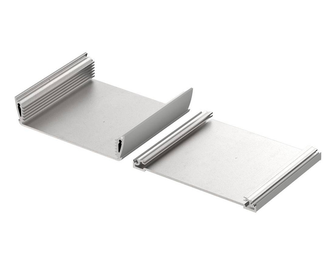 Bopla ASPH 1230-0100 9006 (94231100) - asymetryczny profil aluminiowy półotwarty (121 x 32,8 x 100 mm)