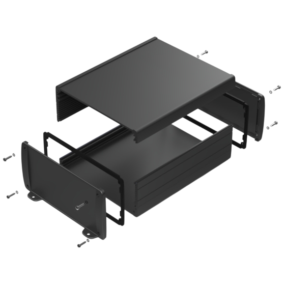 Teko - seria TEKAM 5 (TEKAM-52L/E.9) - profil aluminiowy półotwarty (200 x 167 x 82 mm)