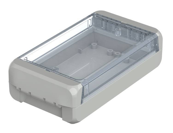 Bopla B 140804 PC-V0-G 7035 (96023145) - universal enclosure with crystal-clear lid (151 x 80 x 40 mm)