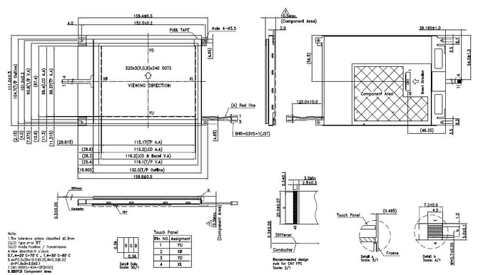 Powertip PH320240T-009-I09Q - TFT display
