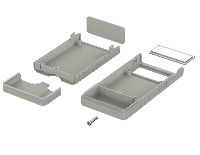 Bopla BOS 501-7038 (34501002) - hand-held enclosure with battery compartment (2 x 9V) and display screen (120 x 60 x 25 mm)