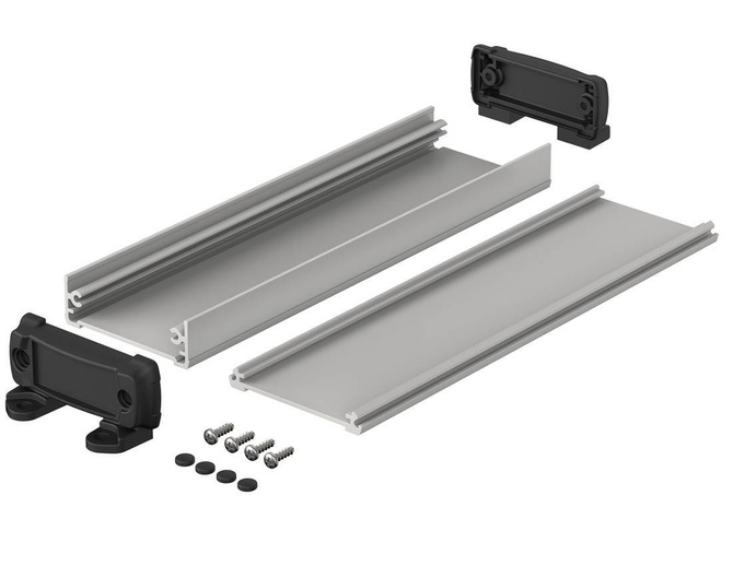 BOPLA ELPH 620-0200 DW (83626200.S7) - profil aluminiowy półotwarty z pokrywą do montażu naścienengo (57,5 x 22 x 200 mm)