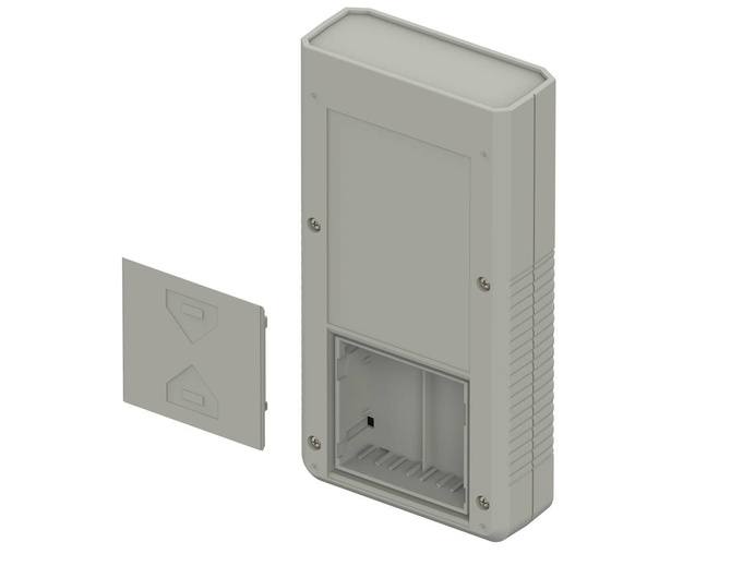 Bopla BOS 807-7038 (34807001) - obudowa ręczna z pojemnikiem na baterie (4 x 1,5V) i wgłębieniem powierzchni pod montaż licujący klawiatur (196 x 100 x 40 mm)