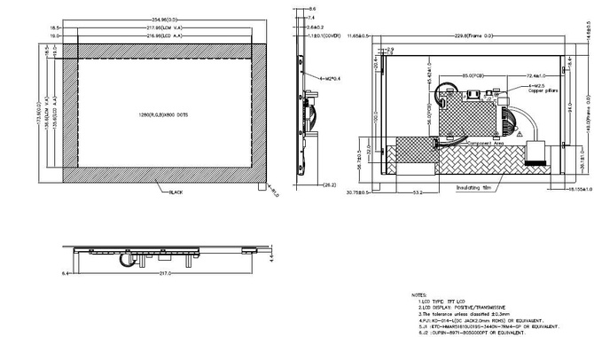 Powertip PH128800T004-ZFC - HDMI display