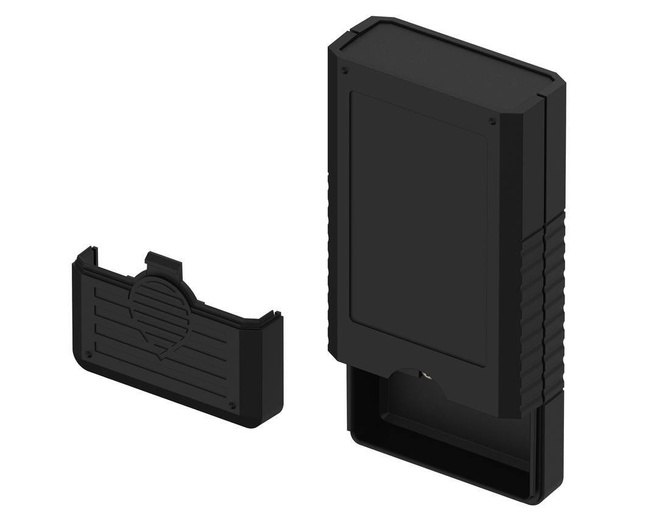 Bopla BOS 500-9005 (34500000) - hand-held enclosure with battery compartment (2 x 9V) and panoramic display screen (120 x 60 x 25 mm)