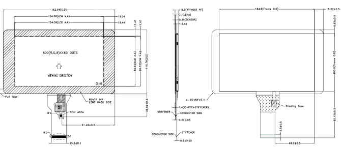 Powertip PH800480T029-IAC01 - wyświetlacz CTP