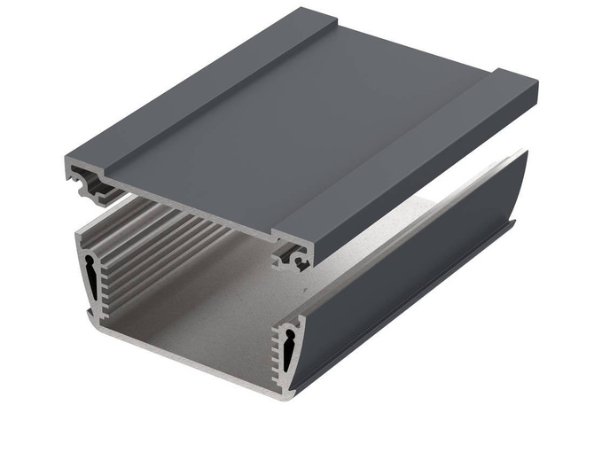 Bopla ASPH 830-0100 7024 (94212100) - enclosure profiles, horizontally-divided (74 x 32.8 x 100 mm)