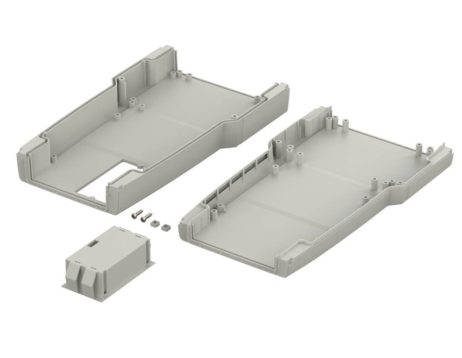 Bopla ART 865 F with BE 30 (34186581) - obudowa z wgłębieniem w pokrywie i z pojemnikiem na baterie (236 x 125 x 41 mm)