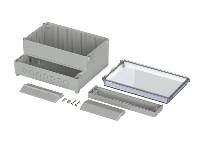 Bopla RCP 2500 V0 (41250400) - obudowa RegloCard-Plus z panelem przezroczystym (257 x 217 x 132,5 mm)