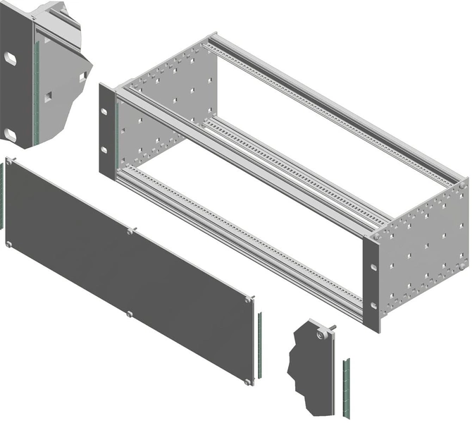 Bopla IT-EMV-Feder-FP/M 80TE (86001180) - sprężyny EMC  do montażu wzdłużnego  na profilach czołowych w celu przewodzącego połączenia pomiędzy profilami  o płytą czołową