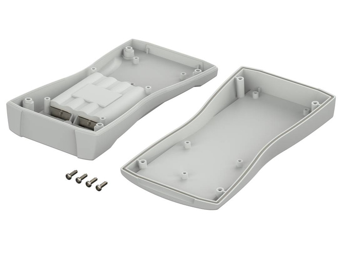 BOPLA BS 704 F-7035 (82704135) - ABS enclosure with battery compartment (184.3 x 93 x 35.4 mm)