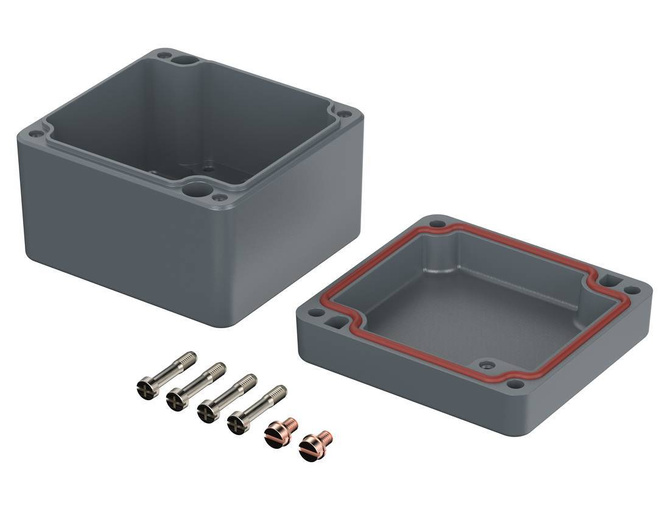 Bopla A 105 SIL (01105010) - aluminum enclosure with silicone seal (75 x 80 x 57 mm)