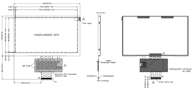 Powertip PH102600T013-ZHA - TFT display