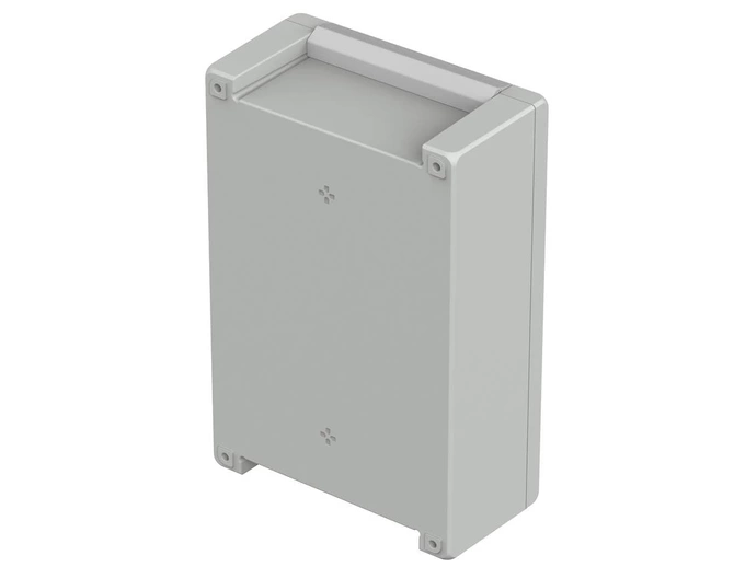 Bopla BA 342412 F SIL-7035 (00127545.SIL) - aluminum enclosure with a recess in the cover and silicone lid seal (363 x 242 x 120 mm)