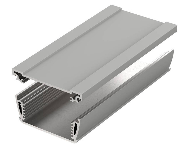 Bopla ASPH 830-0150 9006 (94211150) - asymetryczny profil aluminiowy półotwarty (74 x 32,8 x 150 mm)