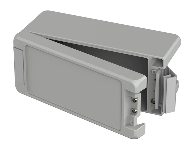 Bopla BA 180809 F-7035 (00124135) - aluminum enclosure with a recess in the cover and neoprene seal (199 x 86 x 90 mm)