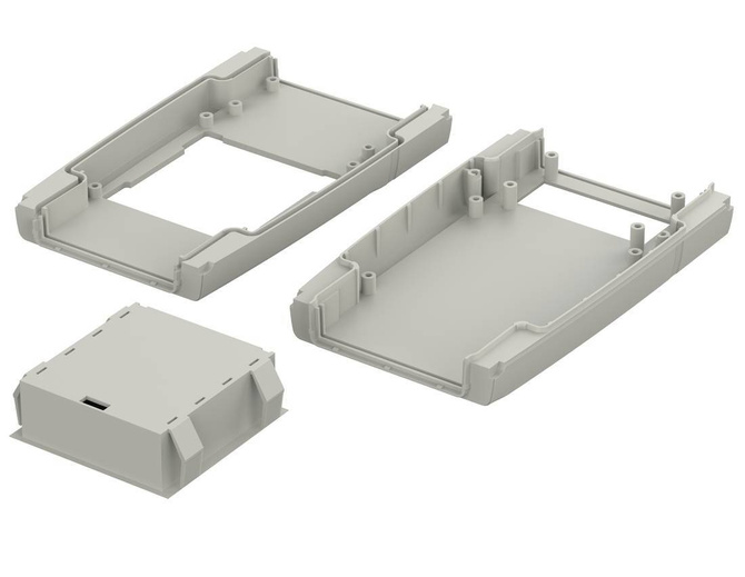 Bopla ART 555 DIS with BE 60 (34155592) - enclosure with membrene keypad area, display opening and battery compartment (165 x 92 x 30 mm)
