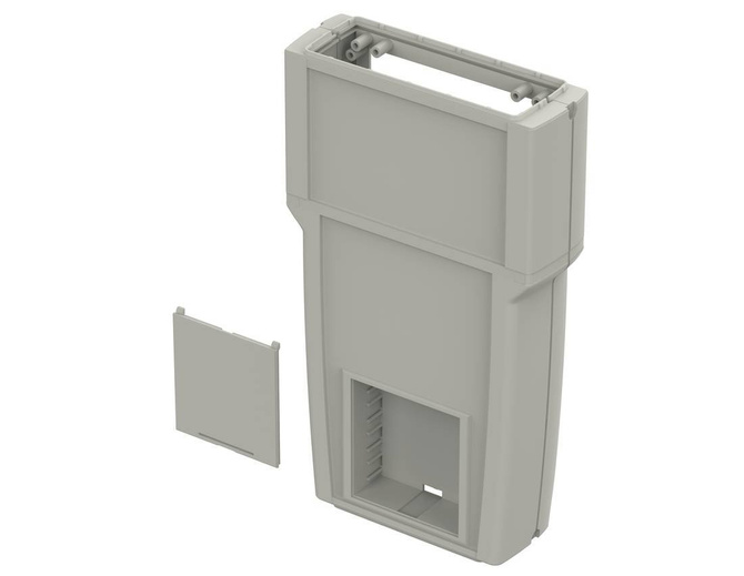 Bopla ART 865 DIS with BE 60 (34186592) - obudowa z wgłębieniem w pokrywie, z oknem wyświetlacza i pojemnikiem na baterie (236 x 125 x 41 mm)