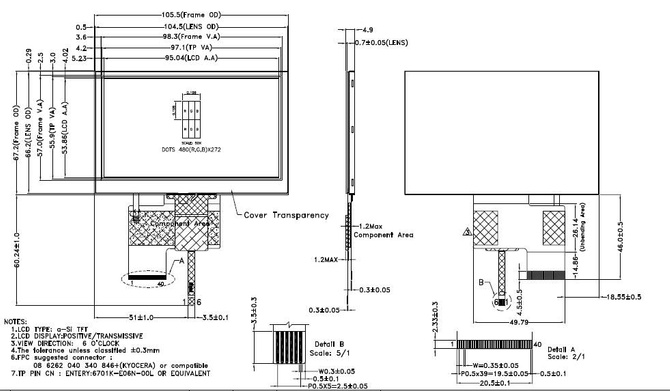 Powertip PH480272T005-IAC02 - CTP display