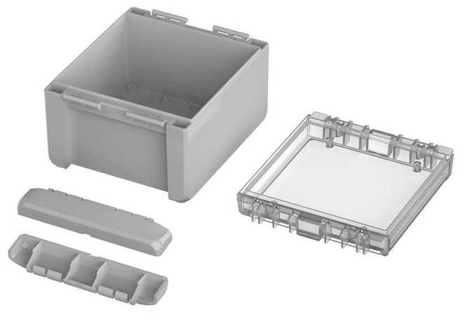 Bopla B 141309 PC-V0-G 7035 (96023235) - obudowa uniwersalna z przezroczystą pokrywą (151 x 125 x 90 mm)