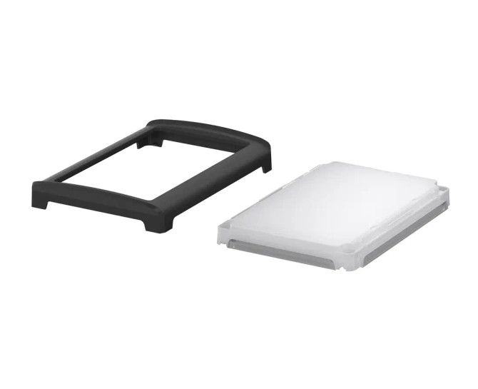 Bopla BOV 1209 FO-9005 - OT LL-SILC (48332251.SILC) - BoVersa translucent plastic lid with open black design cover for silicone seal (125 x 88 x 19 mm)