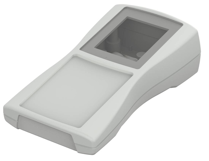BOPLA BS 404 DIS-7035 (82404235) - obudowa z ABS z oknem wyświetlacza i pojemnikiem na baterie (119,3 x 64,9 x 26,5 mm)