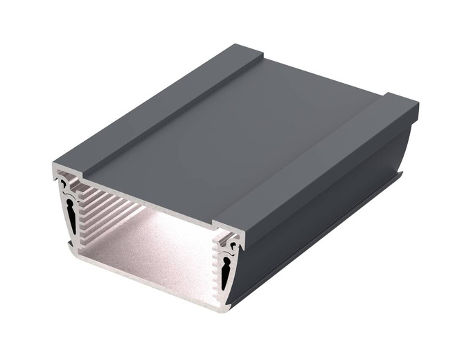 Bopla ASPH 830-0100 7024 (94212100) - asymetryczny profil aluminiowy półotwarty (74 x 32,8 x 100 mm)