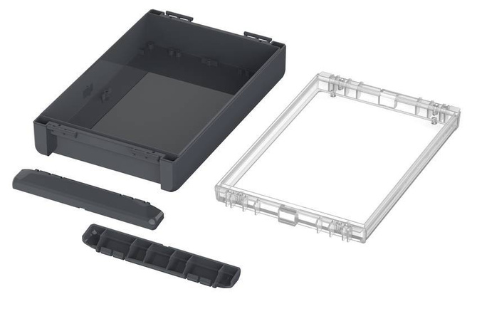 Bopla B 261706 PC-V0-G 7024 (96026324) - obudowa uniwersalna z przezroczystą pokrywą (271 x 170 x 60 mm)