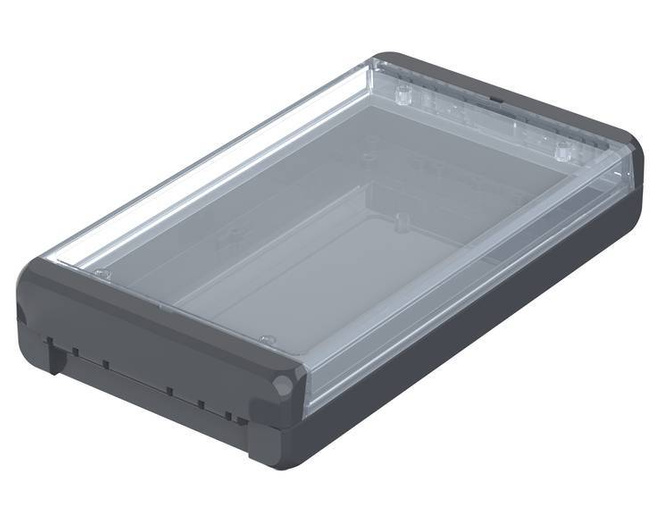 Bopla B 221304 PC-V0-G 7024 (96025244) - universal enclosure with crystal-clear lid (231 x 125 x 40 mm)