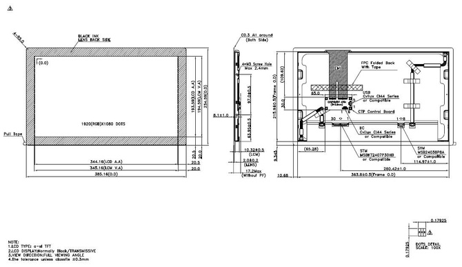 Powertip PH192108T005-ZHC01 - full viewing angle display