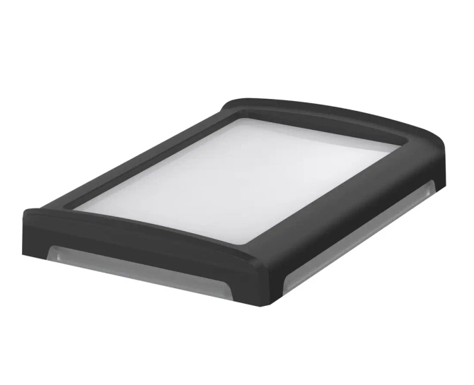 Bopla BOV 1209 FO-9005 - OT LL-SILC (48332251.SILC) - BoVersa translucent plastic lid with open black design cover for silicone seal (125 x 88 x 19 mm)