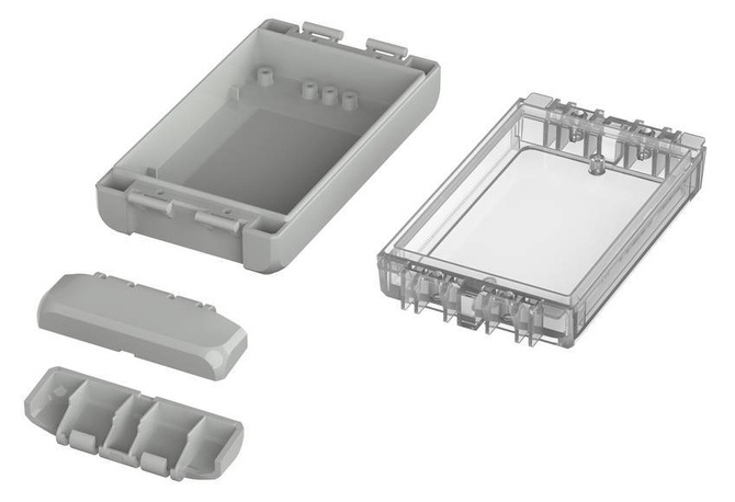 Bopla B 140804 PC-V0-G 7035 (96023145) - obudowa uniwersalna z przezroczystą pokrywą (151 x 80 x 40 mm)